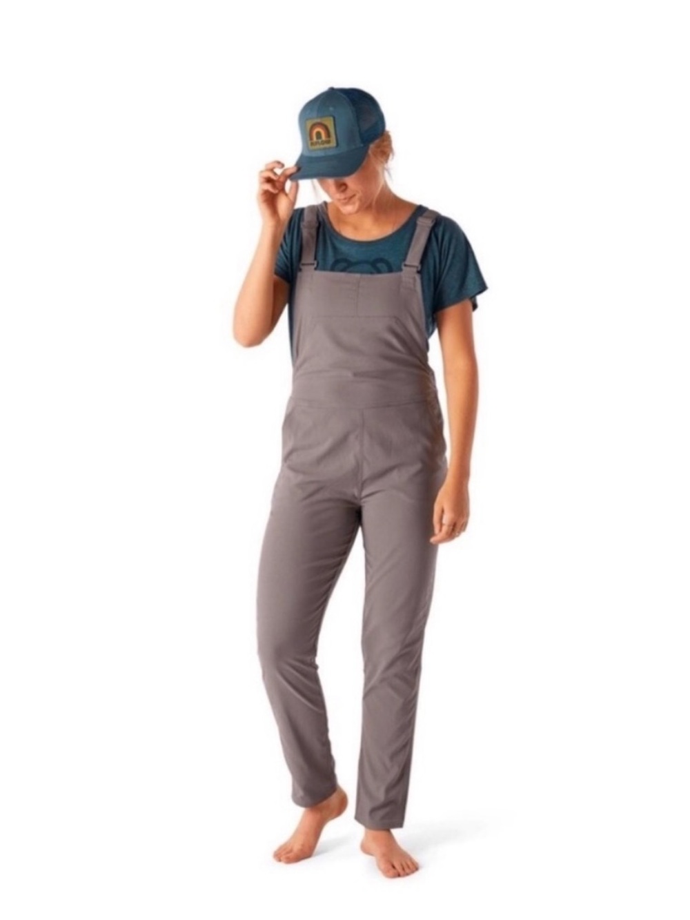 Women's Flylow Life Bib Overalls, dark brown/ tan SZ Large